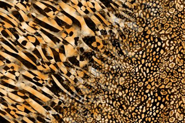 Leopar deseni. Parlak moda vahşi arka plan. Şık hayvan baskısı. Tekstil kumaş deseni. Modern moda kumaşı deseni..