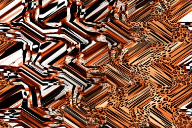 Leopar deseni. Parlak moda vahşi arka plan. Şık hayvan baskısı. Tekstil kumaş deseni. Modern moda kumaşı deseni..