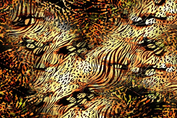 Leopard Pattern Shining Fashion Wild Background Chic Animal Print Textile — 스톡 사진