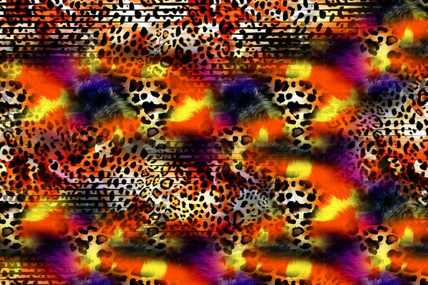 Leopard Pattern Shining Mode Wilden Background Chic Animal Print Textile — Stockfoto