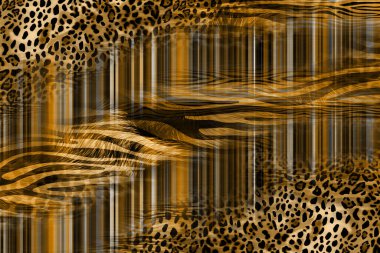 Leopar deseni. Parlak moda vahşi arka plan. Şık hayvan baskısı. Tekstil kumaş deseni. Modern moda kumaşı deseni..