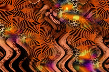 Leopar deseni. Parlak moda vahşi arka plan. Şık hayvan baskısı. Tekstil kumaş deseni. Modern moda kumaşı deseni..