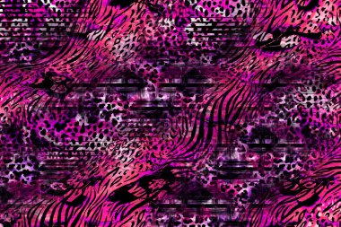 Leopar deseni. Parlak moda vahşi arka plan. Şık hayvan baskısı. Tekstil kumaş deseni. Modern moda kumaşı deseni..