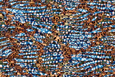 Leopar deseni. Parlak moda vahşi arka plan. Şık hayvan baskısı. Tekstil kumaş deseni. Modern moda kumaşı deseni..