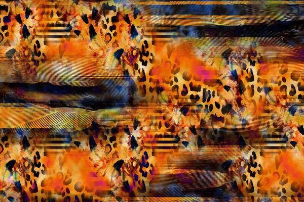Leopard Pattern Shining Mode Wilden Background Chic Animal Print Textile — Stockfoto