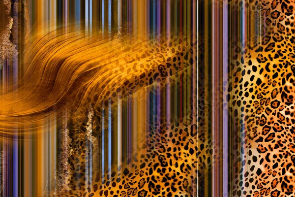 Leopard Pattern Shining Fashion Wild Background Chic Animal Print Textile — Foto Stock