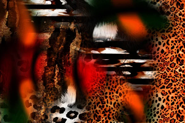 Leopard Pattern Shining Fashion Wild Background Chic Animal Print Textile — ストック写真