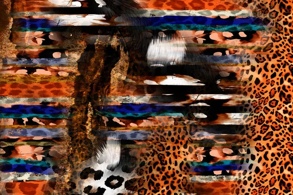 Leopard Pattern Shining Fashion Wild Background Chic Animal Print Textile — Stock fotografie