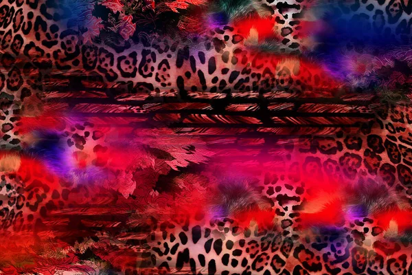 Leopard Pattern Shining Mode Wilden Background Chic Animal Print Textile — Stockfoto