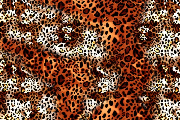 Leopard Pattern Shining Fashion Wild Background Chic Animal Print Textile — Φωτογραφία Αρχείου