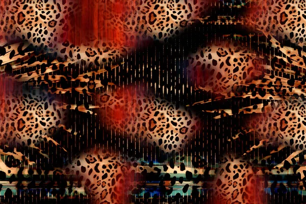 Leopard Pattern Shining Fashion Wild Background Chic Animal Print Textile — стоковое фото