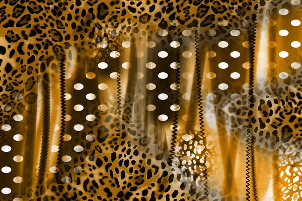 Leopard Pattern Shining Fashion Wild Background Chic Animal Print Textile — Stock fotografie