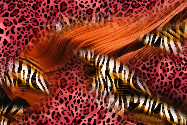 Leopard Pattern Shining Fashion Wild Background Chic Animal Print Textile — стоковое фото