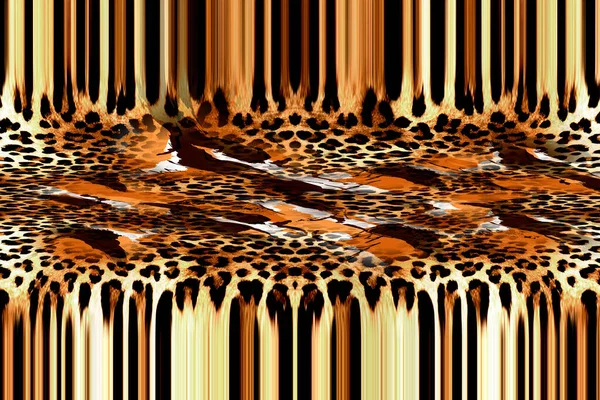 Leopard Pattern Shining Fashion Wild Background Chic Animal Print Textile — Stok Foto
