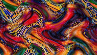 Leopar deseni. Parlak moda vahşi arka plan. Şık hayvan baskısı. Tekstil kumaş deseni. Modern moda kumaşı deseni..