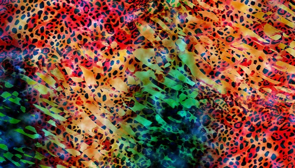 Leopar deseni. Parlak moda vahşi arka plan. Şık hayvan baskısı. Tekstil kumaş deseni. Modern moda kumaşı deseni..