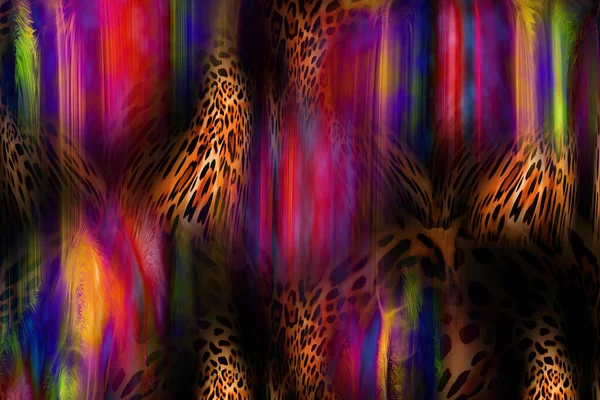 Leopar deseni. Parlak moda vahşi arka plan. Şık hayvan baskısı. Tekstil kumaş deseni. Modern moda kumaşı deseni..