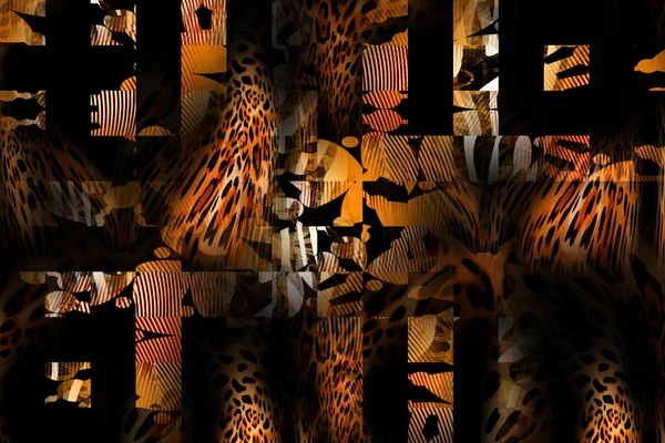Леопардовий Візерунок Блискучий Модний Дикий Фон Тиковий Тваринний Друк Тканинний — стокове фото