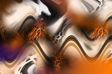 Leopar deseni. Parlak moda vahşi arka plan. Şık hayvan baskısı. Tekstil kumaş deseni. Modern moda kumaşı deseni..