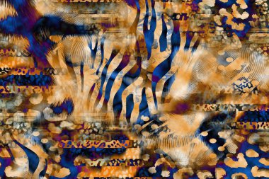 Leopar deseni. Parlak moda vahşi arka plan. Şık hayvan baskısı. Tekstil kumaş deseni. Modern moda kumaşı deseni..