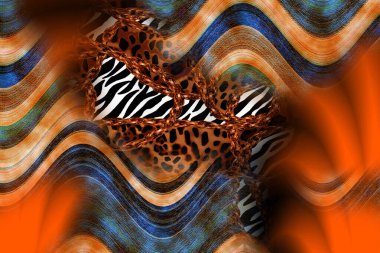 Leopar deseni. Parlak moda vahşi arka plan. Şık hayvan baskısı. Tekstil kumaş deseni. Modern moda kumaşı deseni..