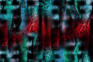 Leopar deseni. Parlak moda vahşi arka plan. Şık hayvan baskısı. Tekstil kumaş deseni. Modern moda kumaşı deseni..