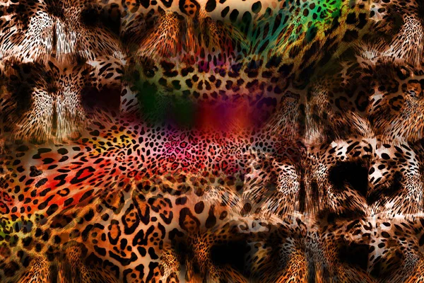 Leopard Pattern Shining Fashion Wild Background Chic Animal Print Textile —  Fotos de Stock