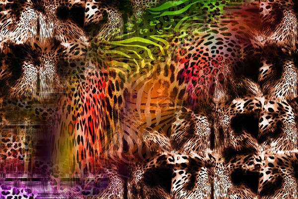 Leopard Pattern Shining Fashion Wild Background Chic Animal Print Textile — Stok fotoğraf