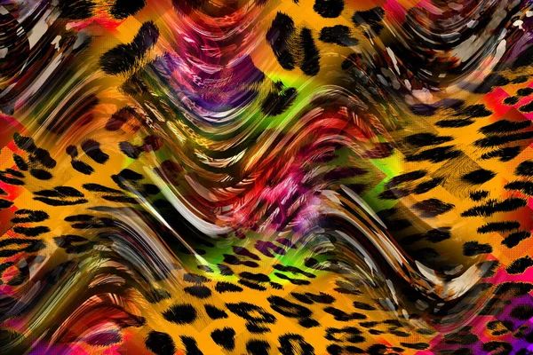 Leopard Pattern Shining Mode Wilden Background Chic Animal Print Textile — Stockfoto