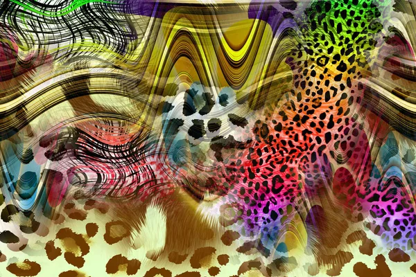 Leopard Pattern Shining Fashion Wild Background Chic Animal Print Textile — Stock Photo, Image