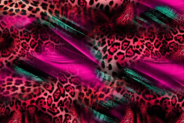 Vzor Leoparda Zářící Módní Divoké Pozadí Elegantní Zvířecí Potisk Textilní — Stock fotografie