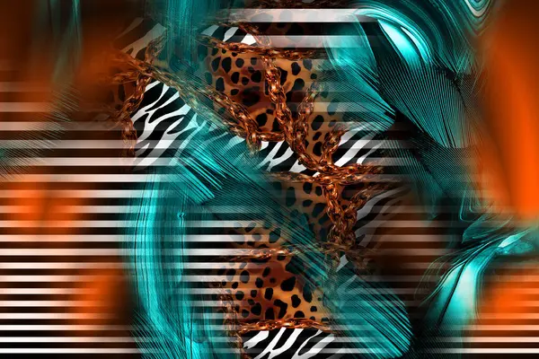 Leopard Pattern Shining Mode Wilden Background Chic Animal Print Textile — Stockfoto