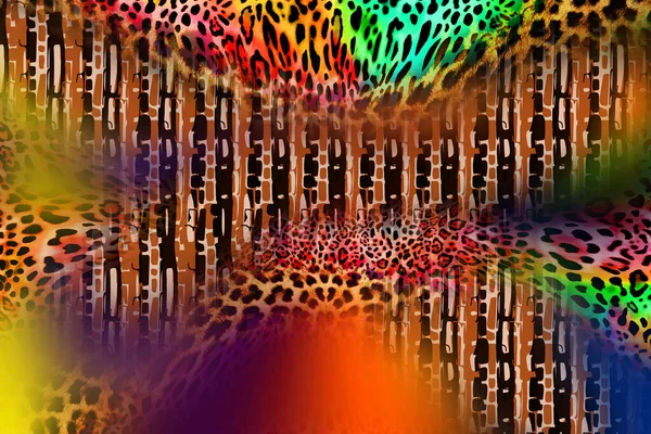Leopard Textile Print Pattern Geometric Lines Pattern Fashion Design Abstract — 스톡 사진