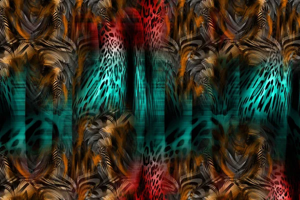 Leopard Textile Print Pattern Geometric Lines Pattern Fashion Design Abstract — Φωτογραφία Αρχείου