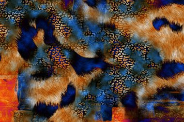 Leopard Textile print pattern.Geometric Lines Pattern Fashion Design.Abstract geometric swirl fractal.Tie Dye Background.Hippie abstract psychedelic stripe colors.Textile illustration