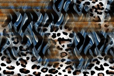 Leopar Tekstil deseni. Geometrik Çizgiler Moda Tasarımı. Soyut geometrik girdap fraktal.Tie Dye Arkaplan. Hippie soyut psikedelik çizgili renkler. Tekstil çizimi.