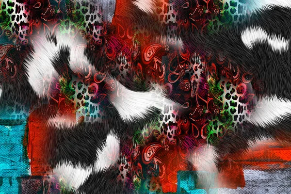 Leopard Textile Print Pattern Geometric Lines Pattern Fashion Design Abstract —  Fotos de Stock