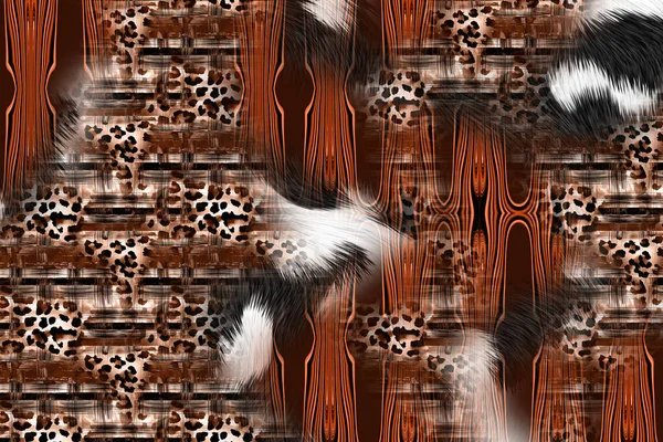 Leopard Textile Print Pattern Geometric Lines Pattern Fashion Design Abstract — Foto Stock