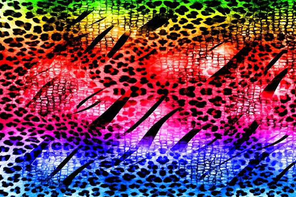 Leopard Textile Print Pattern Geometric Lines Pattern Fashion Design Abstract — Photo