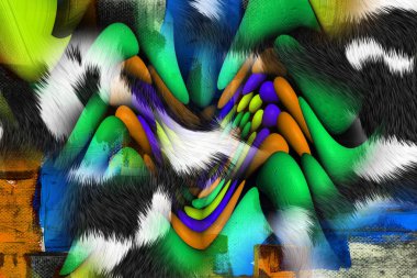 Leopar Tekstil deseni. Geometrik Çizgiler Moda Tasarımı. Soyut geometrik girdap fraktal.Tie Dye Arkaplan. Hippie soyut psikedelik çizgili renkler. Tekstil çizimi.