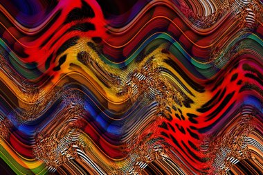 Leopar Tekstil deseni. Geometrik Çizgiler Moda Tasarımı. Soyut geometrik girdap fraktal.Tie Dye Arkaplan. Hippie soyut psikedelik çizgili renkler. Tekstil çizimi.