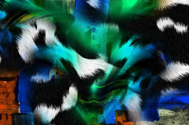 Leopar Tekstil deseni. Geometrik Çizgiler Moda Tasarımı. Soyut geometrik girdap fraktal.Tie Dye Arkaplan. Hippie soyut psikedelik çizgili renkler. Tekstil çizimi.