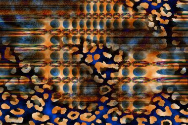 Leopar Tekstil deseni. Geometrik Çizgiler Moda Tasarımı. Soyut geometrik girdap fraktal.Tie Dye Arkaplan. Hippie soyut psikedelik çizgili renkler. Tekstil çizimi.