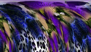 Tekstil baskısı. Soyut özgeçmiş. Renkli kıyafetler. Tekstil deseni. Leopar deseni ve tekstil deseni.