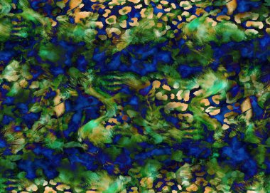 Tekstil baskısı. Soyut özgeçmiş. Renkli kıyafetler. Tekstil deseni. Leopar deseni ve tekstil deseni.