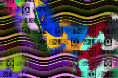 Tekstil baskısı. Soyut özgeçmiş. Renkli kıyafetler. Tekstil deseni. Leopar deseni ve tekstil deseni.