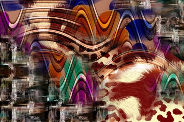 Tekstil baskısı. Soyut özgeçmiş. Renkli kıyafetler. Tekstil deseni. Leopar deseni ve tekstil deseni.