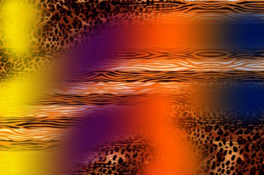 Tekstil baskısı. Soyut özgeçmiş. Renkli kıyafetler. Tekstil deseni. Leopar deseni ve tekstil deseni.