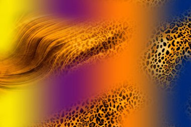 Textile print.Abstract background.Clothing colorful pattern.Fashion textile pattern.Leopard print and textile print.Striped fabric print.Fractal print.Fashion fabric print design