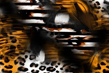 Tekstil baskısı. Soyut özgeçmiş. Renkli kıyafetler. Tekstil deseni. Leopar deseni ve tekstil deseni.